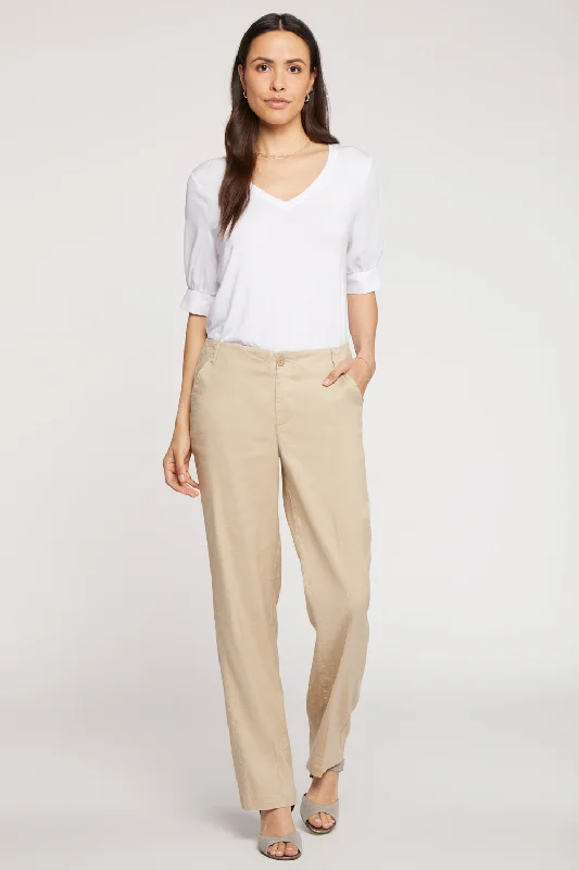 Marilyn Straight Pants - Feather Comfortable Pleated Pants