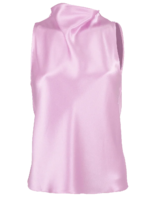 High-Neck Drape Tank open back tank