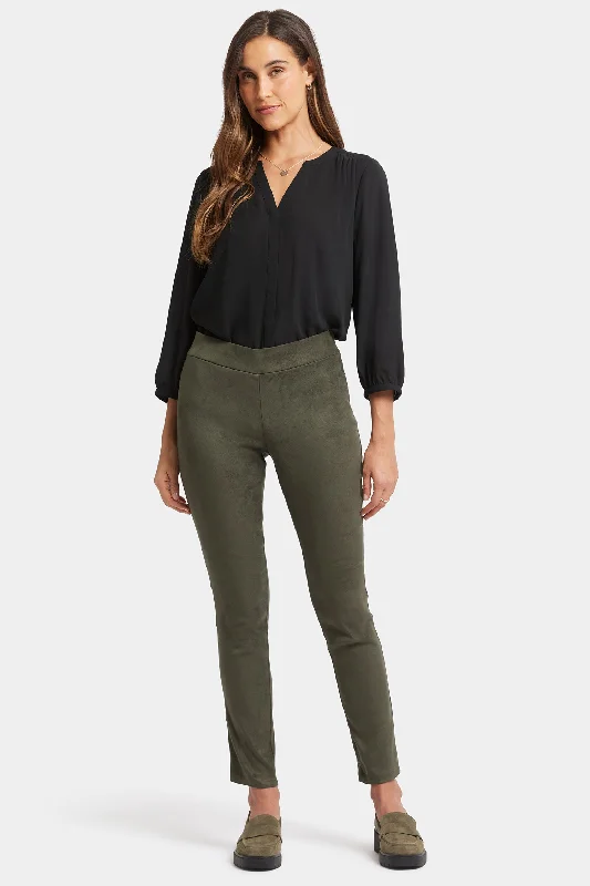 Basic Legging Pants - Vine Leaf Modern Stretch Trousers