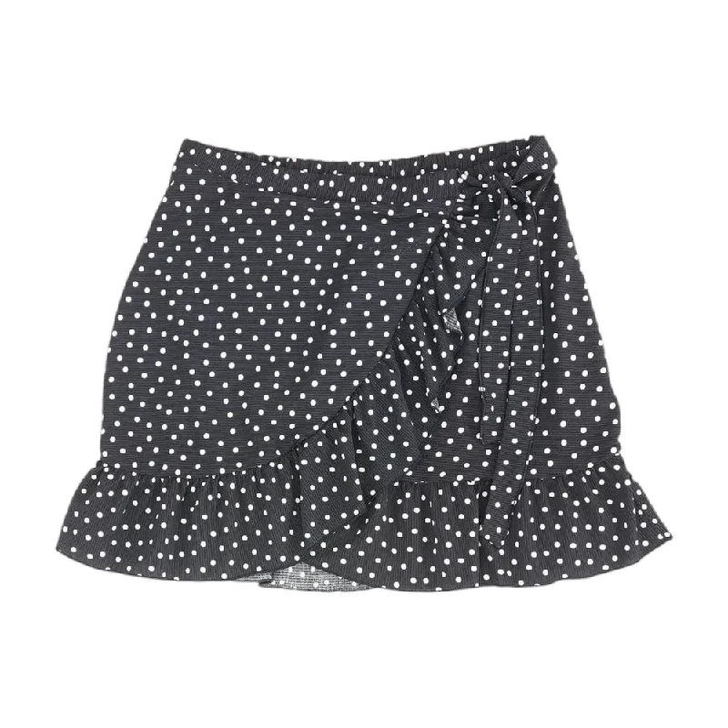 Black Polka Dot Mini Skirt relaxed fit skirt