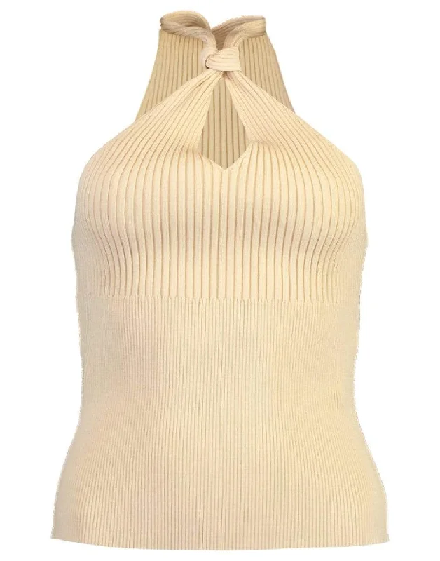 Andrea Compact Rib Tank Top high neck tank