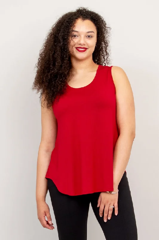 Jazz Tank, Lipstick, Bamboo breathable tank top