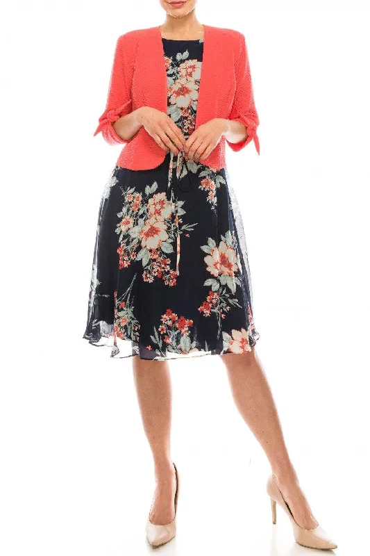 Studio One Floral Printed Two Piece Jacket Dress Striped Jacket Polka Dot Jacket Floral Jacket Studio One Floral Printed Two Piece Jacket Dress Striped Jacket Polka Dot Jacket Floral Jacket