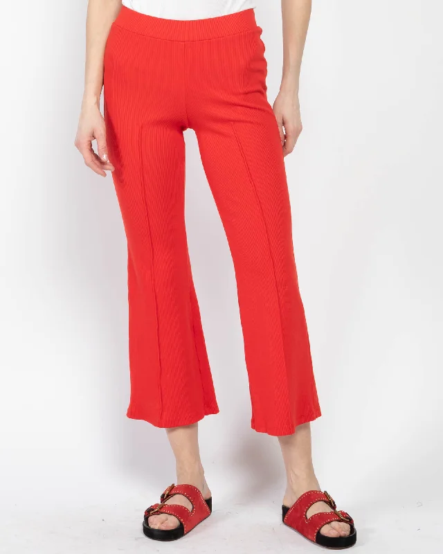 Rib Kick Flare Pants Modern Skinny Pants