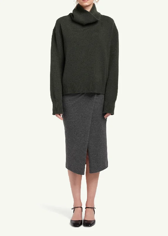 Sari Wrap Knit Skirt leather skirt bold