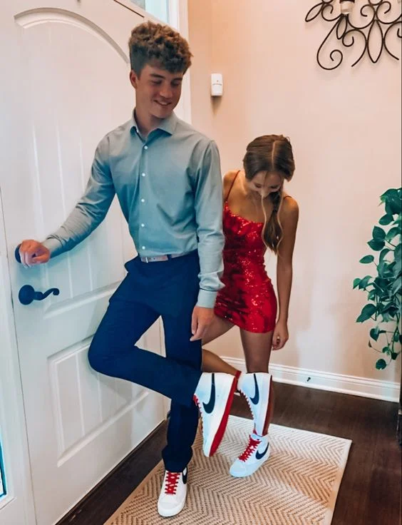 Cute Hoco Dresses Party Dresses Red Sequin Homecoming Dresses cc14 sweetheart Neckline Romantic Cute Hoco Dresses Party Dresses Red Sequin Homecoming Dresses cc14 sweetheart Neckline Romantic