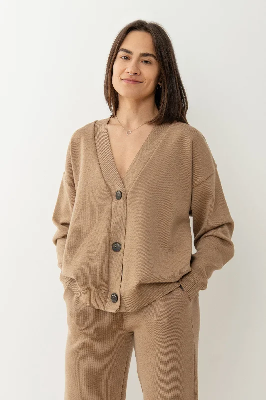 Bene Merino Cardigan Beige Machine Wash Dry Clean Hand Wash