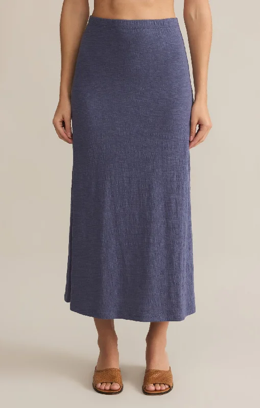 Delavine Midi Skirt denim skirt stylish
