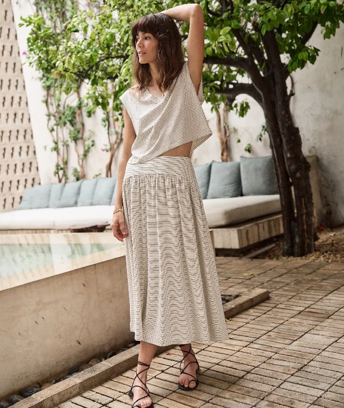 Nina Knit Midi Skirt leather skirt sleek