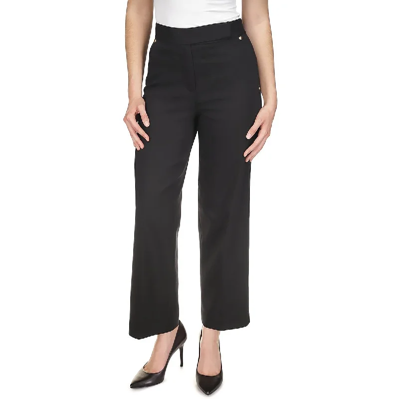 MICHAEL Michael Kors Womens Ankle Casual Straight Leg Pants Classic Pleated Pants