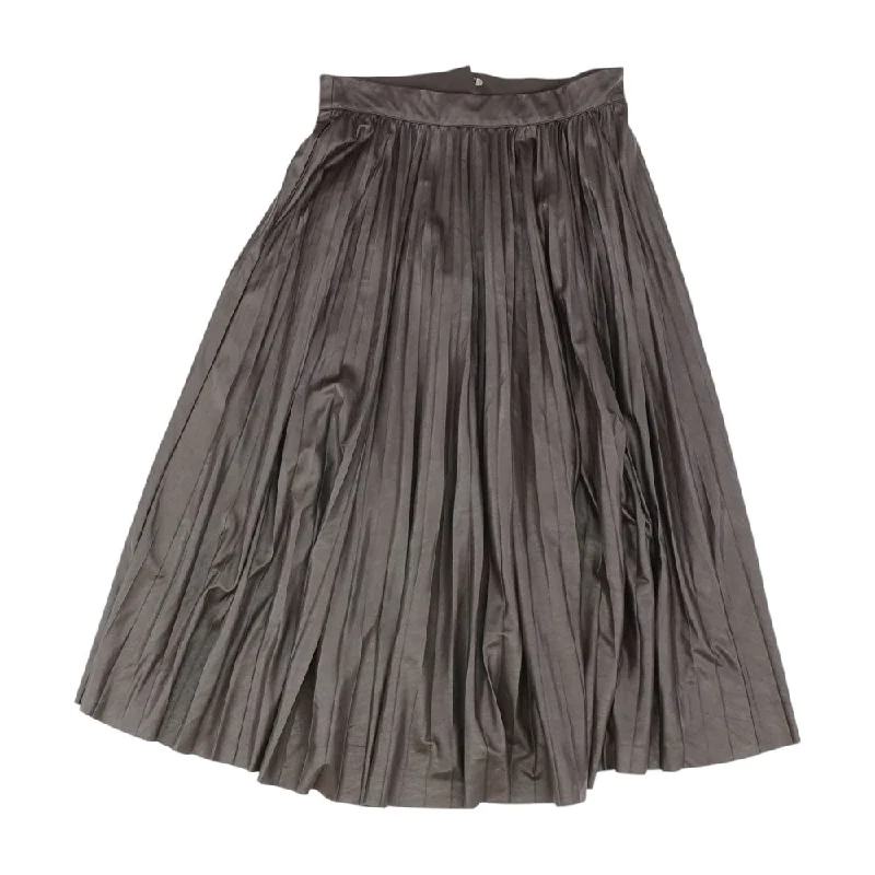 Black Solid Midi Skirt wrap skirt elegant