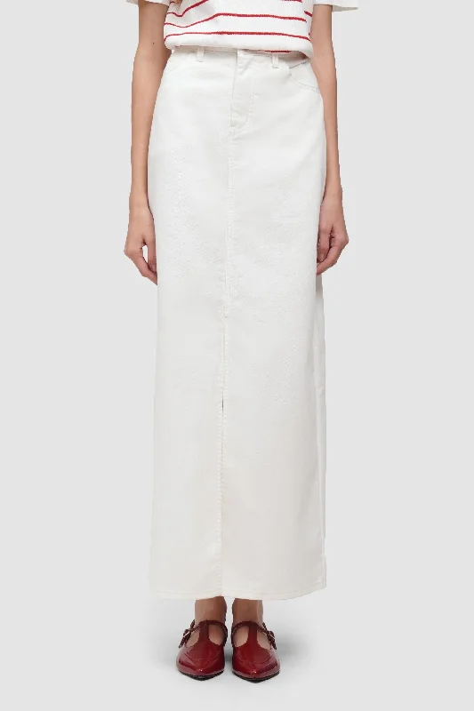 Maxi Skirt with Slit chiffon skirt airy