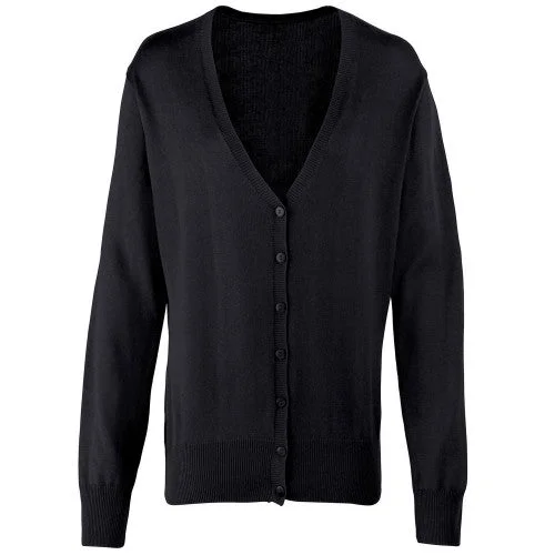Premier Womens/Ladies Cotton Acrylic V Neck Cardigan Casual Formal Business