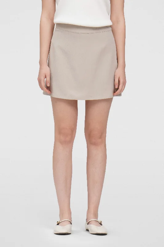 Skirt with Built in Shorts satin skirt smooth