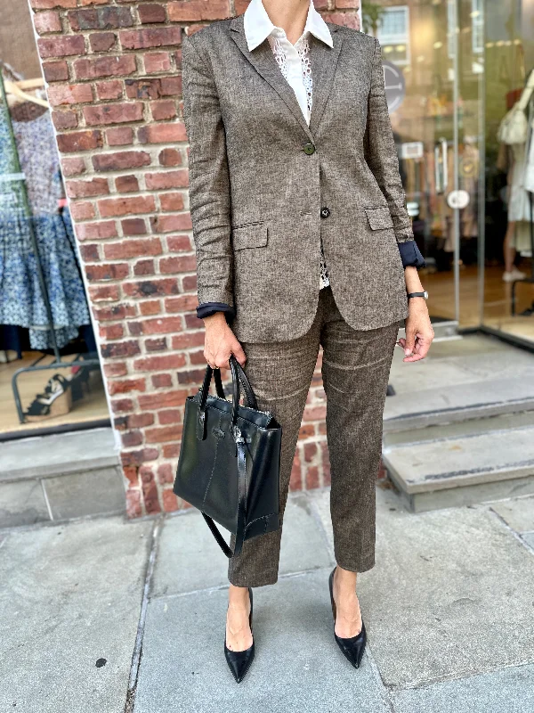 THEORY Linen Pant Suit / S-US4 Casual Drawstring Pants