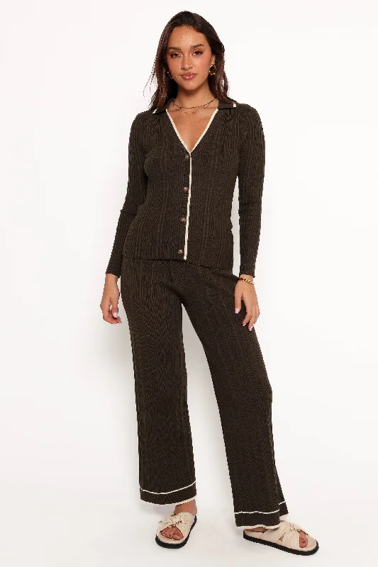 Alondra Knit Pant - Olive Cozy Lounge Pants