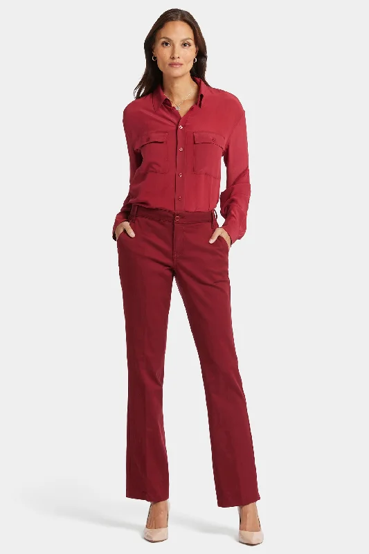 Barbara Bootcut Trouser Pants - Wild Currant Comfortable Jogger Trousers
