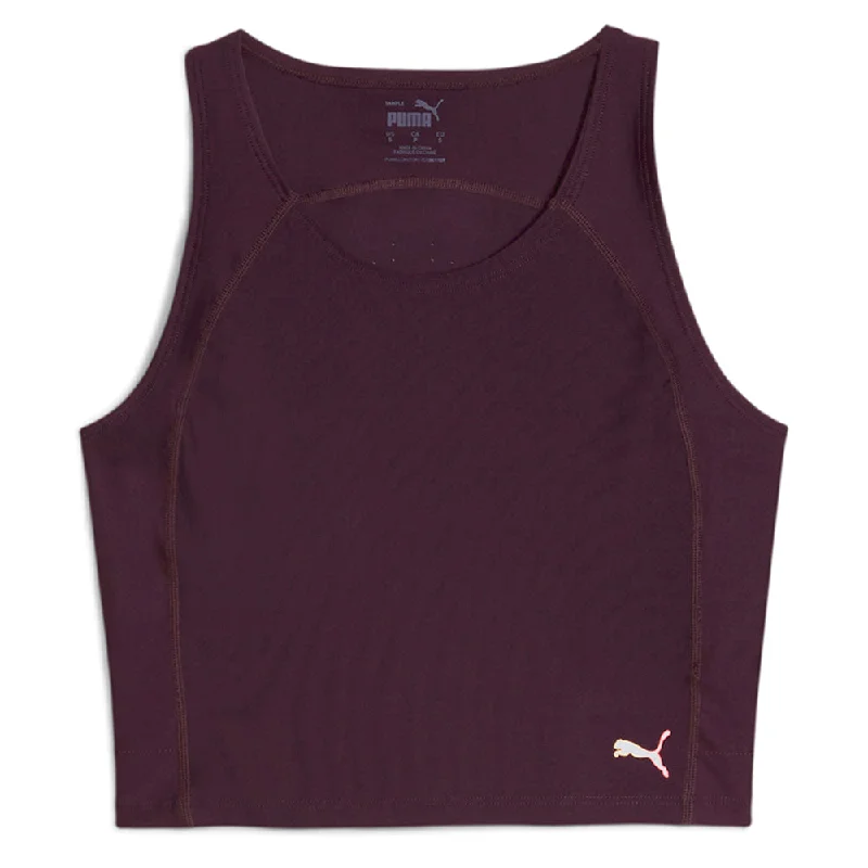 Run Ultraform Cropped Crew Neck Athletic Tank Top cold shoulder tank