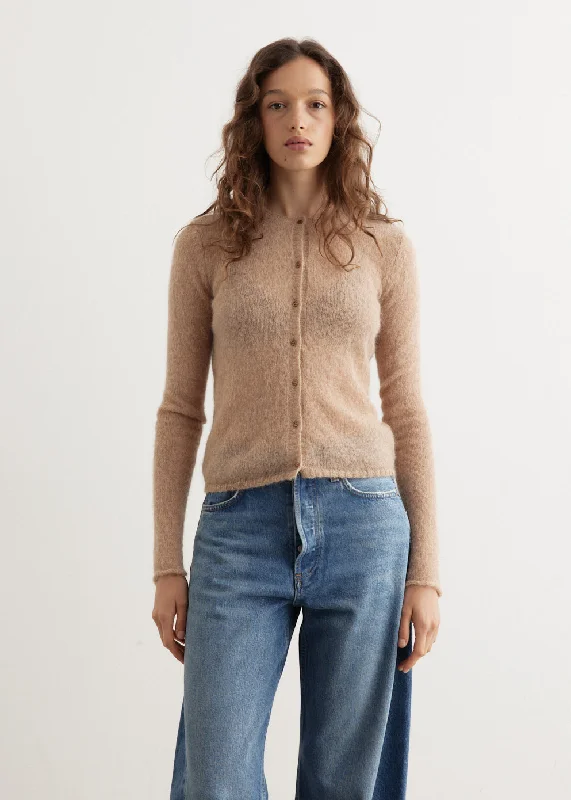 Button Alone Cardigan Thin Thick Dense