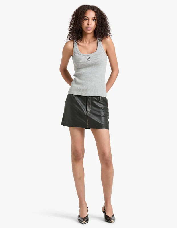 V&W Tank - Grey Marl activewear tank top