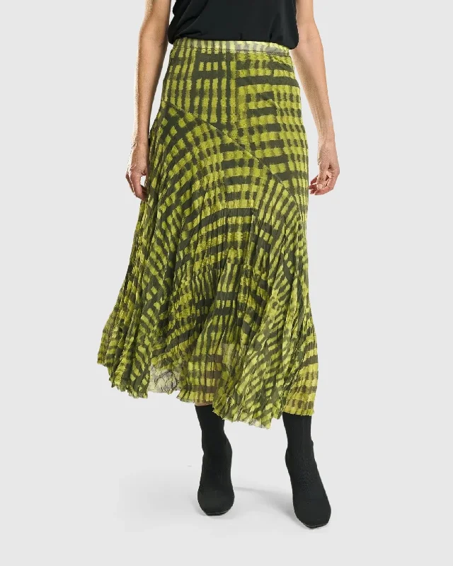 Bohemia Swing Skirt, Yellow cashmere skirt rich