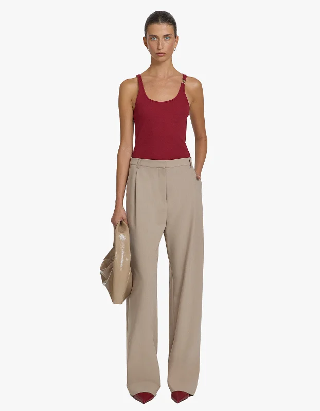 Victor Tank - Dark Sherry cropped tank top