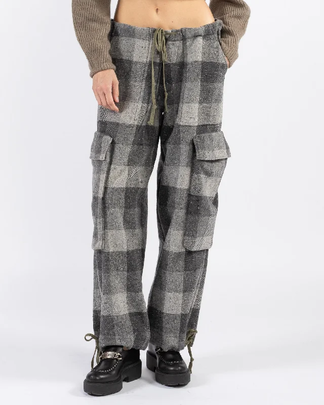 Graphite Check Wide Pants Chic Black Leggings