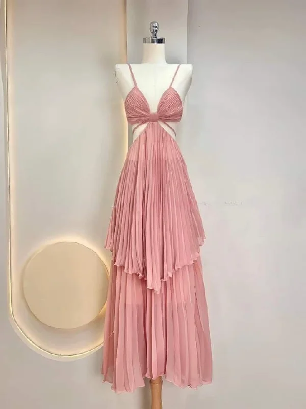 Sexy Pink Spaghetti Straps A-Line Long Party Dress Fashion Summer Dress, DP4923 Tunics Denim casual Sexy Pink Spaghetti Straps A-Line Long Party Dress Fashion Summer Dress, DP4923 Tunics Denim casual