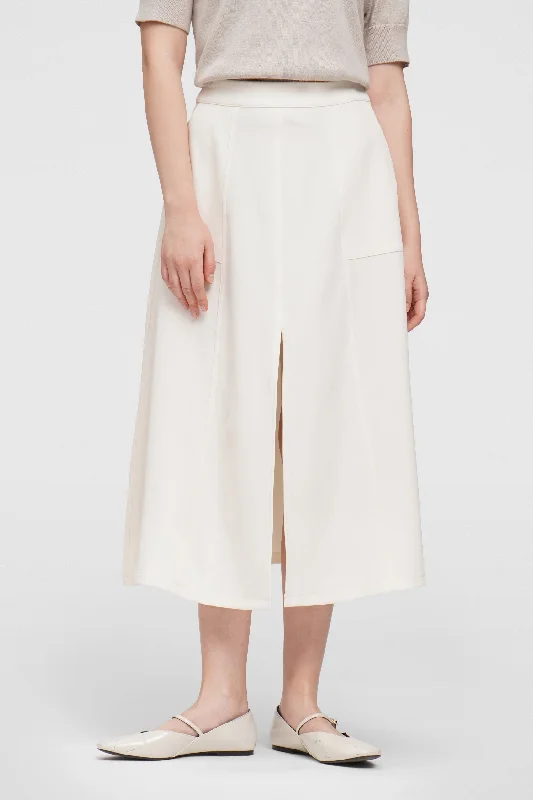 A-Line Skirt With Slit tiered skirt playful