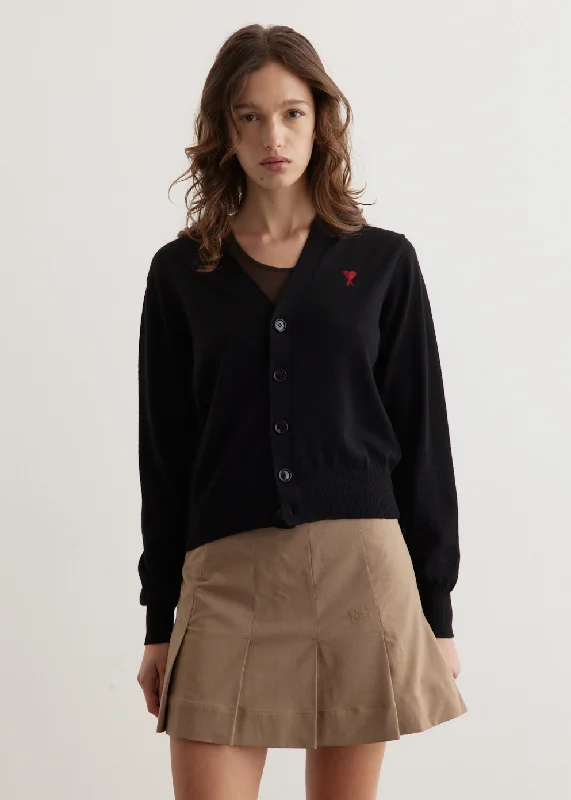 Red ADC Cardigan Patchwork Embroidered Appliqued