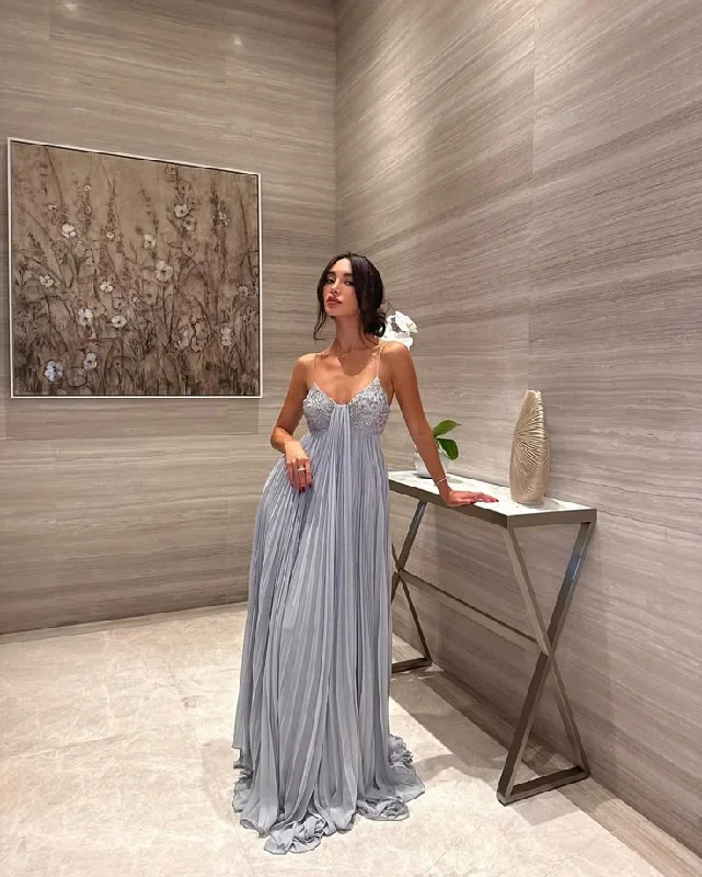 Elegant Spaghetti Straps A-Line Long Formal Party Dress Wedding Guest Dress, DP4860 Tunics Luxurious high-end Elegant Spaghetti Straps A-Line Long Formal Party Dress Wedding Guest Dress, DP4860 Tunics Luxurious high-end