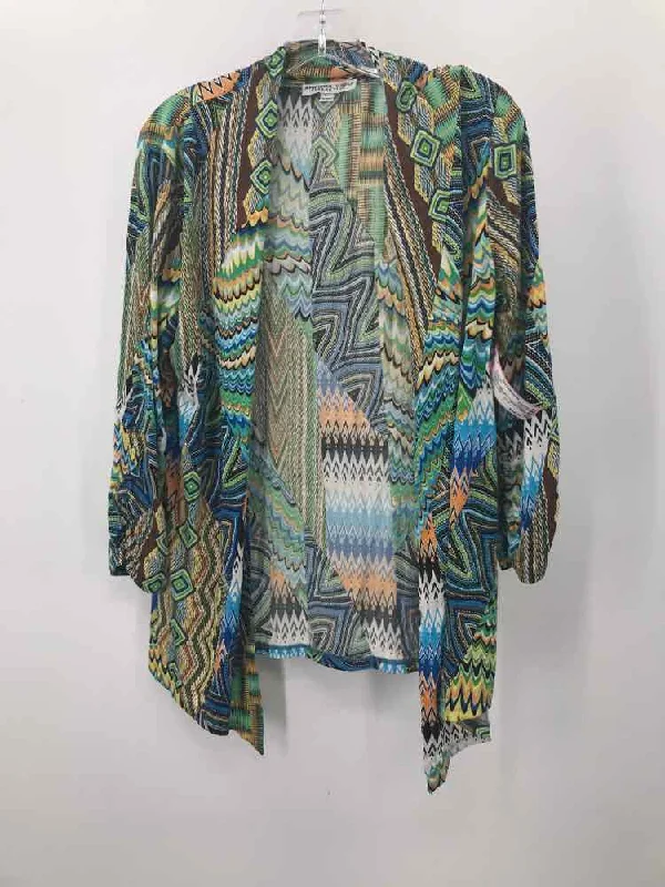 Pre-Owned Andria Lieu Blue Size Large Cardigan Sweater Front Pockets Side Pockets Patch Pockets Pre-Owned Andria Lieu Blue Size Large Cardigan Sweater Front Pockets Side Pockets Patch Pockets