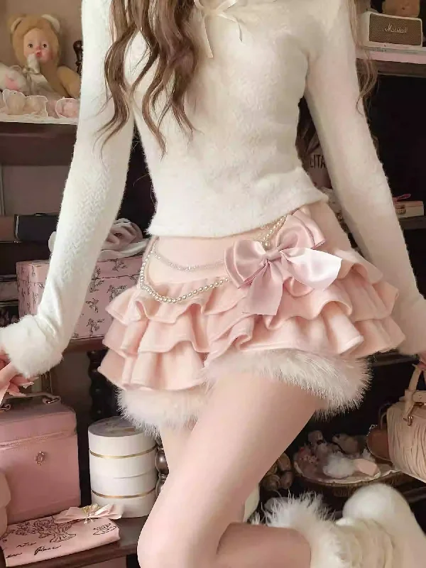Edelweiss cake skirt cashmere skirt soft