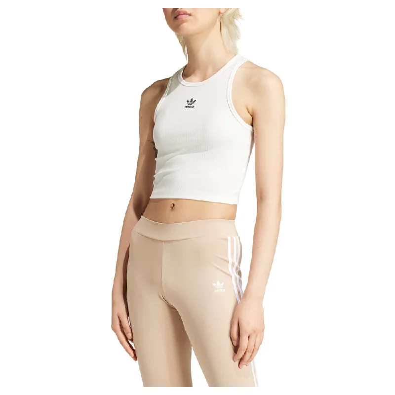 Essentials Ribbed Crew Neck Tank Top sage tank top