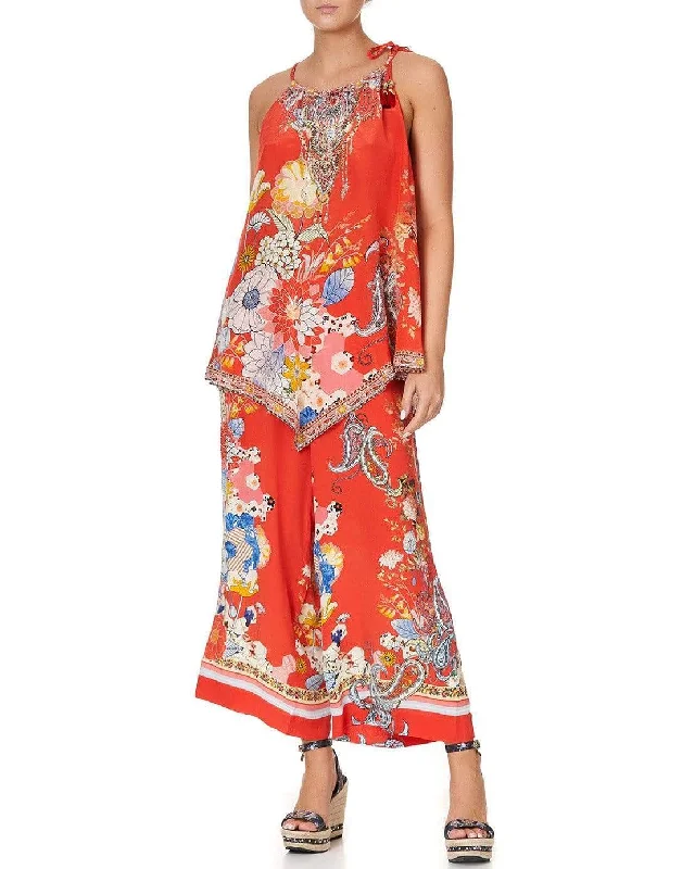 Paisley In Patches Handkerchief Hem Tank soft tank top