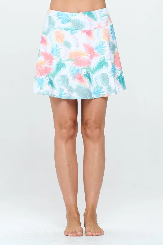 Hawai - Tropical Leaves - Rib Skirt relaxed fit skirt