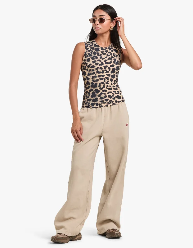 Foundation Muscle Tank - Leopard Print sheer tank top