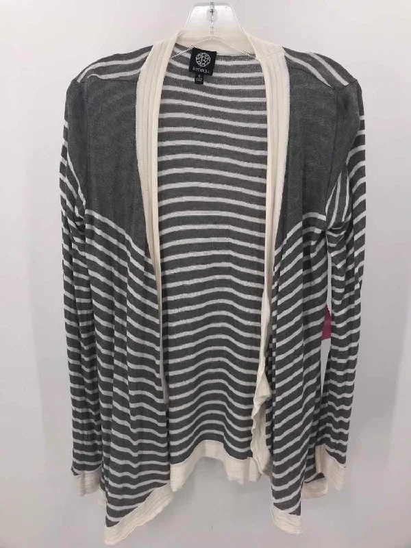 Pre-Owned Bobeau Grey Size Small Stripe Cardigan Sweater Houndstooth Herringbone Solid Pre-Owned Bobeau Grey Size Small Stripe Cardigan Sweater Houndstooth Herringbone Solid