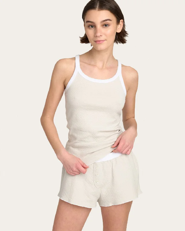 Goldie Tank In Dove gym tank top