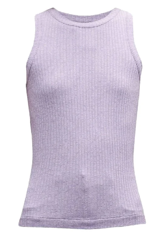 Lillie Tank - Lilac crew neck tank