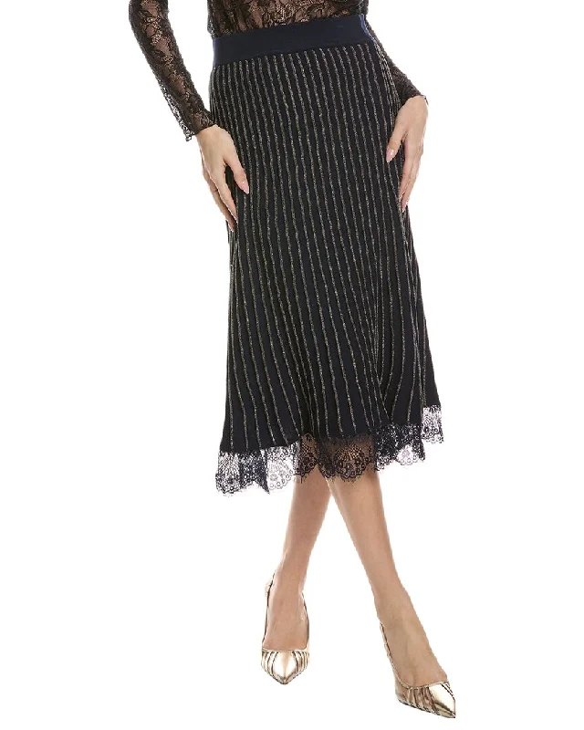 Nanette Nanette Lepore Plaited Skirt velvet skirt rich