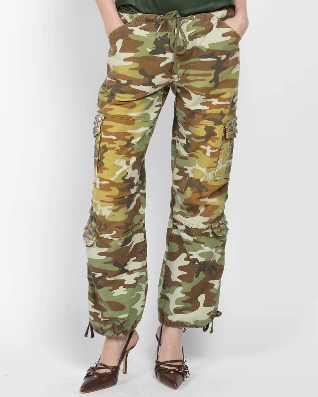 Susan Cargo Pants Elegant Wool Trousers