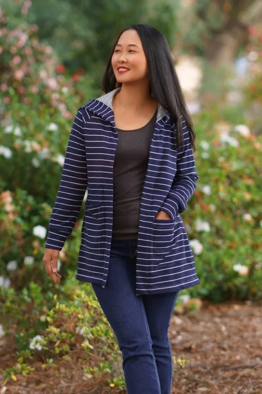 Itch to Stitch Castillo Cardigan Glossy Satin Silk