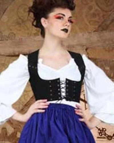 STEAMPUNK The Inquisitor Jacket Woman's Costume Zip Front Button Front Snap Front