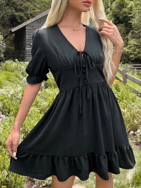 Ruffle Gown Slim Fit for Solid Skirt Color Women lace skirt intricate