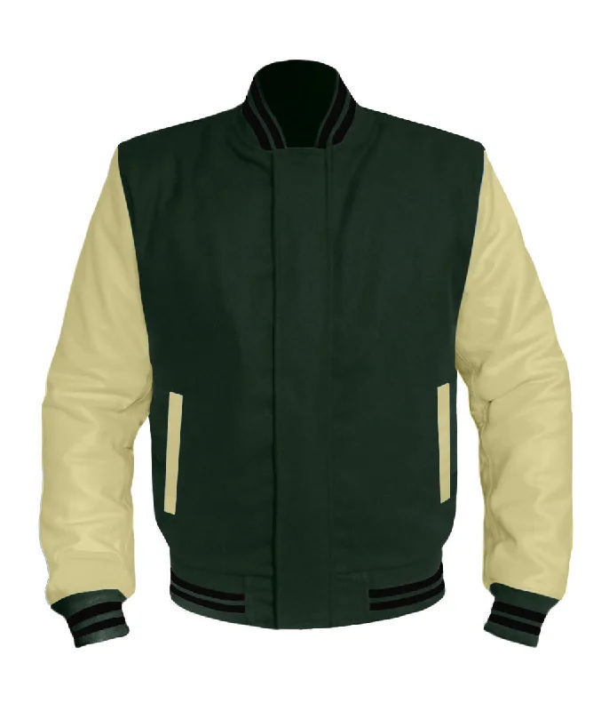 Original American Varsity Cream Leather Sleeve Letterman College Baseball Women Wool Jackets #CRSL-BSTR-BZ Cardigan Sweater Pullover Original American Varsity Cream Leather Sleeve Letterman College Baseball Women Wool Jackets #CRSL-BSTR-BZ Cardigan Sweater Pullover