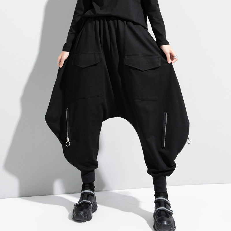 Casual Wide Crotch Harem Pants Trendy Wide-Legged Trousers