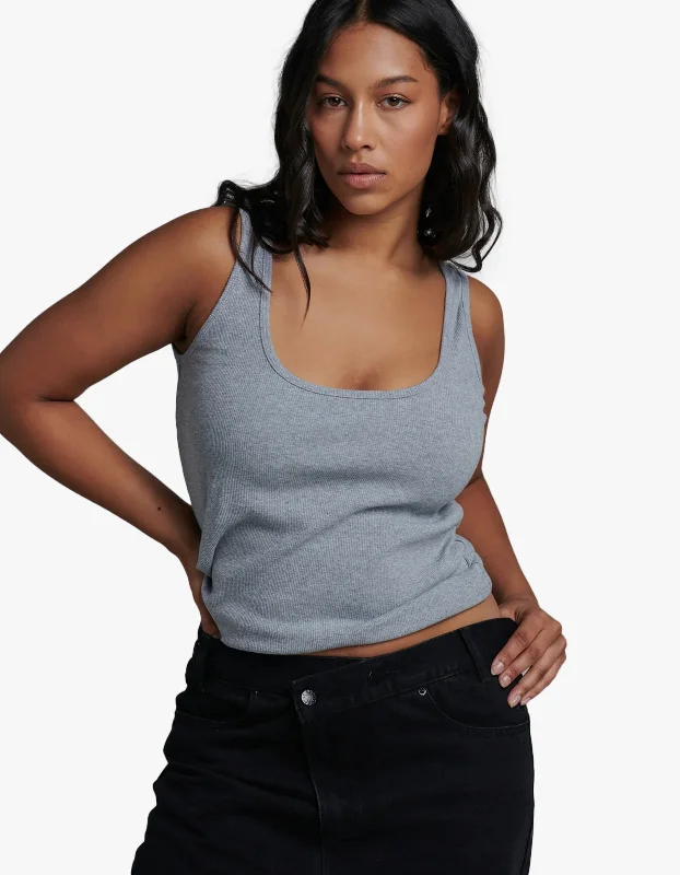 Jordy Tank - Grey Marle lounge tank top