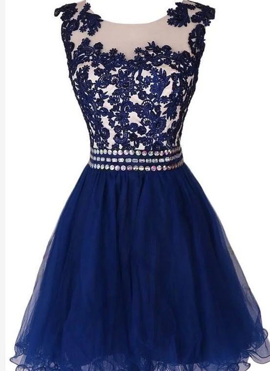 Navy Blue Homecoming Dresses, Applique Detail with Beaded Prom Dresses, Cute Party Dress Mermaid Tail Wedding Navy Blue Homecoming Dresses, Applique Detail with Beaded Prom Dresses, Cute Party Dress Mermaid Tail Wedding