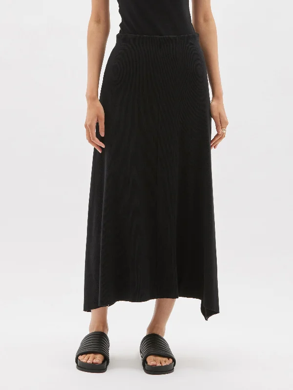 mini rib draped skirt silk skirt sleek
